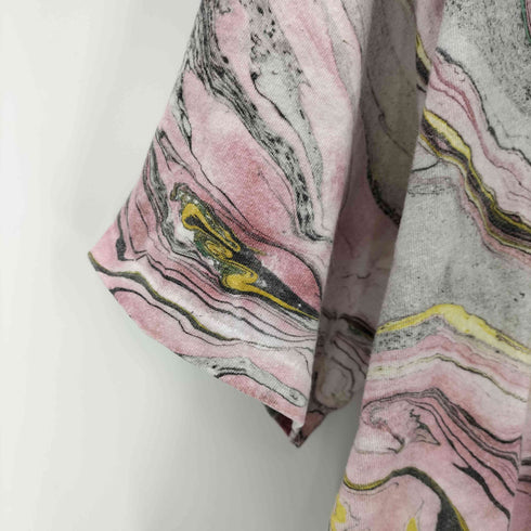 テネシーリバー TENNESSEE RIVER 90S 総柄クルーネックTシャツ マーブル 裾袖シングル 短丈  メンズ JPN:XL